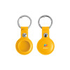 PU Leather Keyring AirTag Holders Yellow